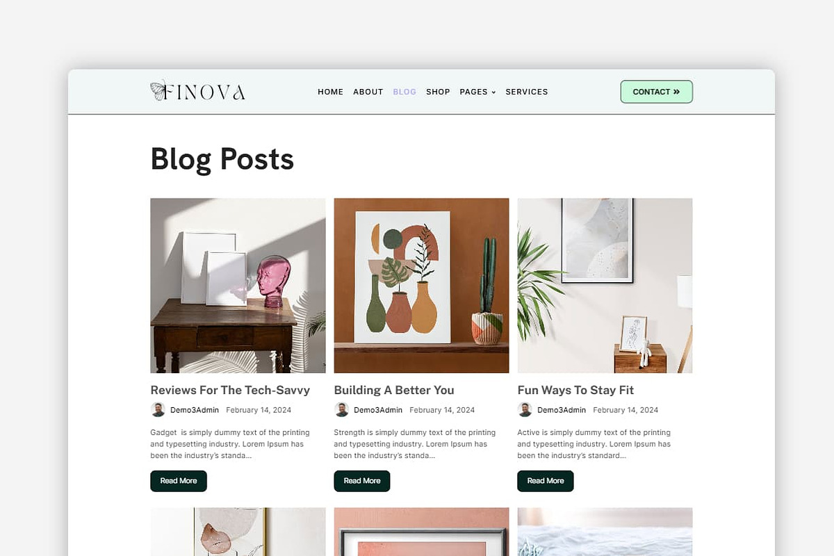 Finova WordPress Theme preview 5