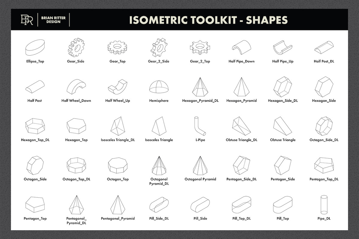 Isometric Toolkit, a Brush Add-On by Brian Ritter Design (Photo 5 of 11)