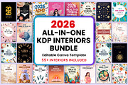 2026 All-in-One Canva Planner Bundle, a Stationery Template by Mustafiz (Thumbnail 1 of 15)