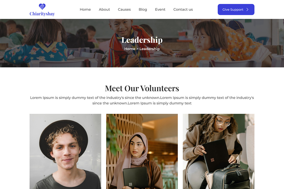 Helping Hands for Humanity Volunteer, an UI Kit Template by skshihabulislam (Photo 5 of 7)