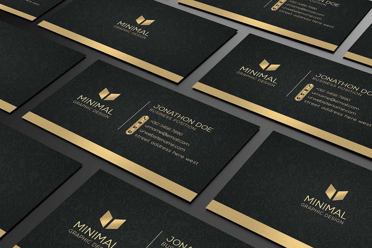 Golden Business Card, a Business Card Template by Creative_Arts (Photo 1 of 4)