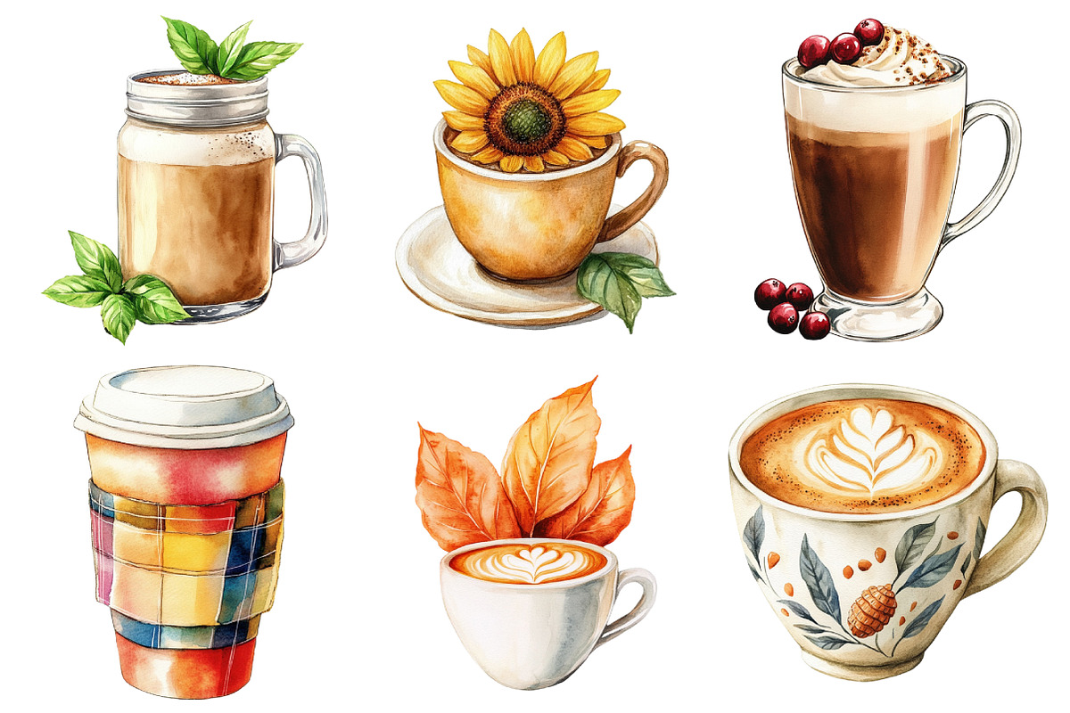 Thanksgiving Coffee Latte Sublimatio, an Illustration by Daily.Designs (Photo 3 of 3)