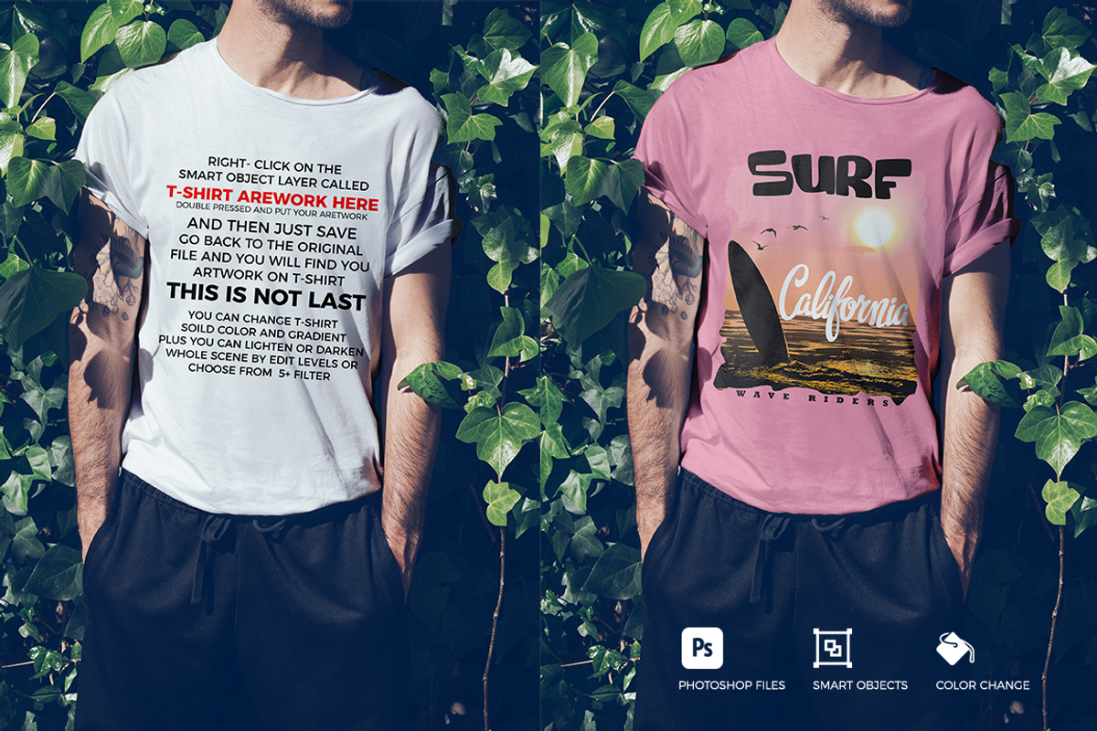T-Shirt Mock-Up  Street Edition, a Shirt Mockup by Mock-up Store (Photo 2 of 9)