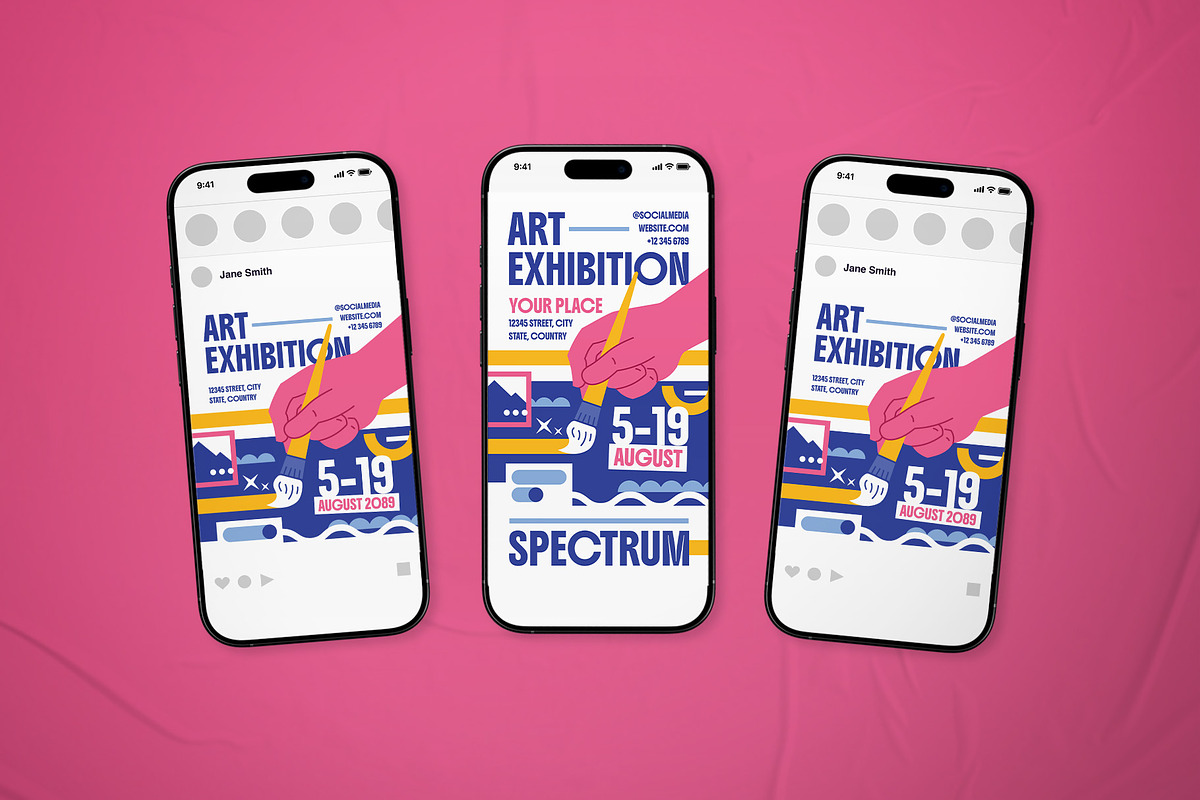 Art Exhibition Event Flyer Set, a Flyer Template by The Good Store (Photo 2 of 2)