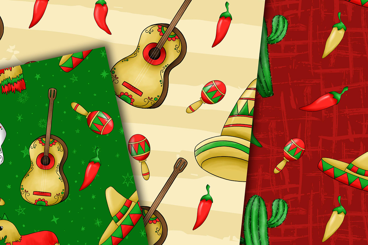 Cinco de Mayo patterns, a Pattern Graphic by DarinaDigital (Photo 4 of 6)