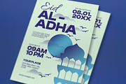 Green Blue Eid Al Adha Flyer Set, a Flyer Template by graphicook (Thumbnail 3 of 6)