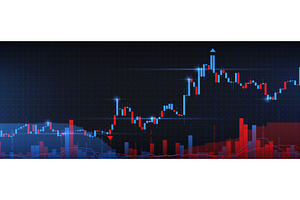 Stock market chart, blue red, a Finance Illustration by art PVP - market