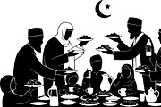 50 Ramadan Iftar Silhouette Bundle, an Illustration by Gfx_Store (Thumbnail 9 of 49)