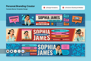 Personal Branding YouTube Banner, a Social Media Template by twinstd
