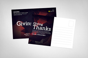 Thanks Giving Postcard Template