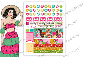 Bright Summer Stickers 2x1,5