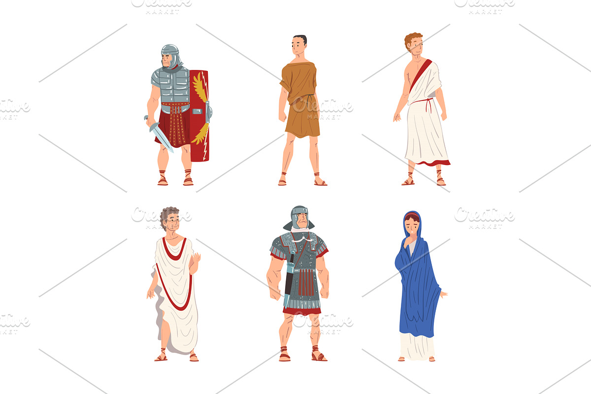 Ancient Roman People Characters, a Person Illustration by TopVectors