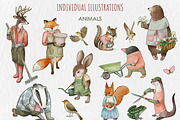 Vintage Watercolor Gardening Clipart, an Animal Illustration by JSolomatina (Thumbnail 6 of 13)
