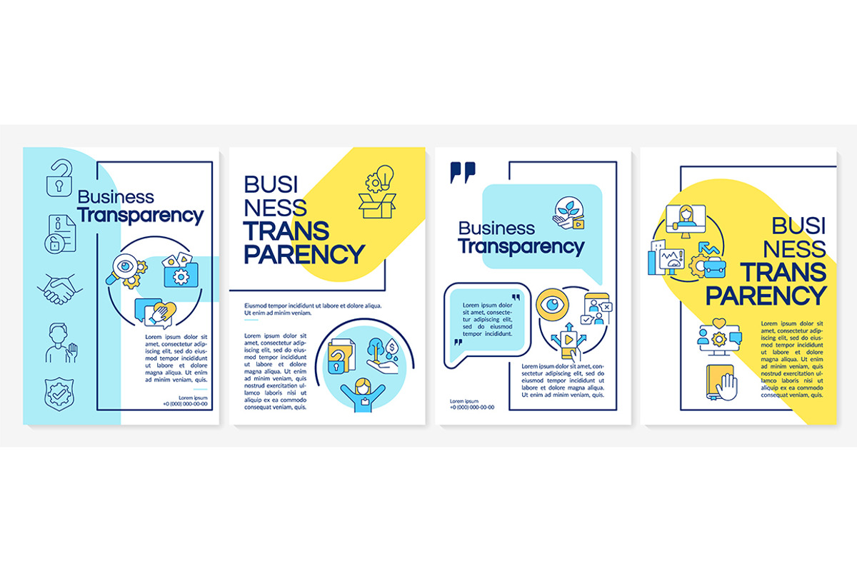Business transparency brochure, a Brochure Template by IMG visuals icons