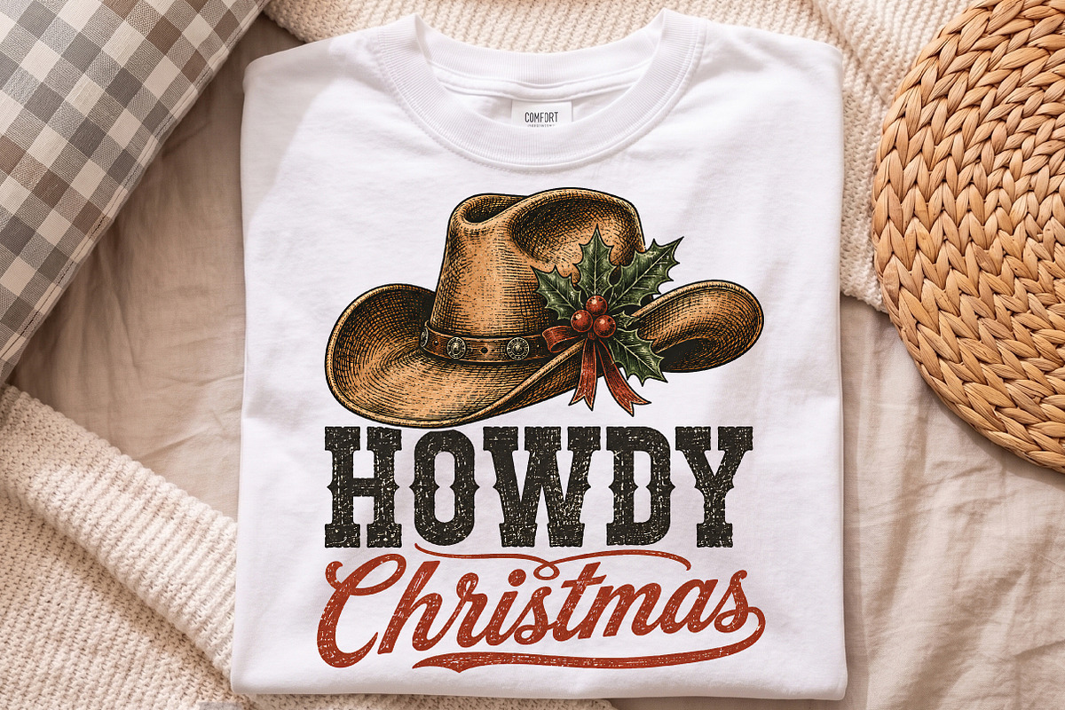 Howdy Christmas PNG,Western, a Seasonal Illustration by Libby Wishes (Photo 4 of 4)