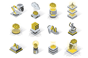 AI Isometric Icons