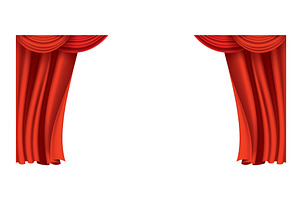 Red curtains realistic, an Object Illustration by Things for designers