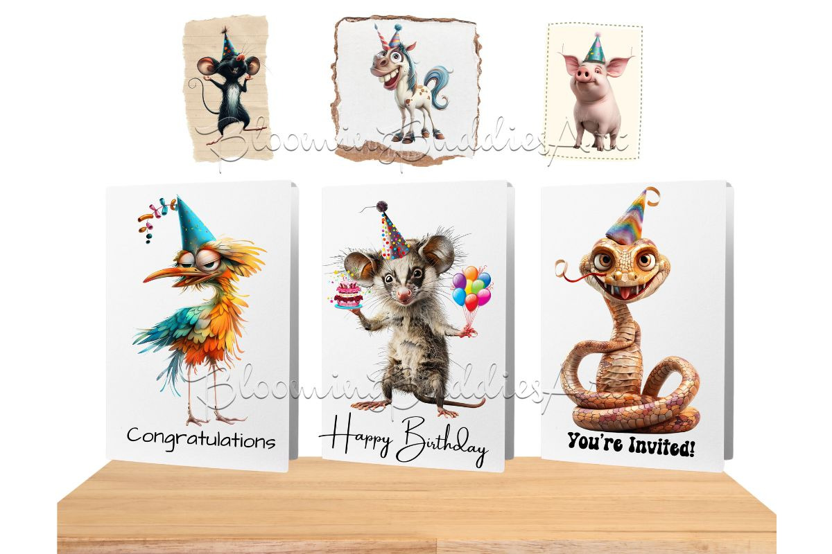 112 Whimsical Quirky Pets Clipart, an Animal Illustration by Art Paradise Studios (Photo 4 of 9)