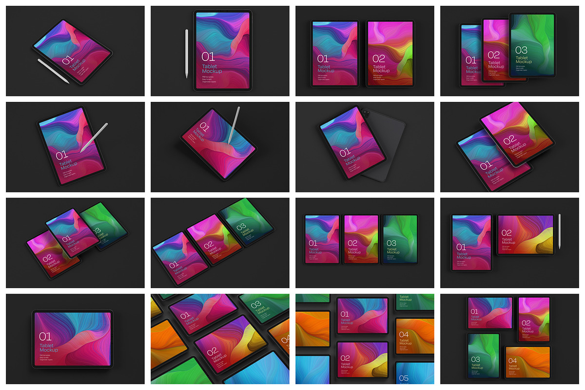 iPad Pro Mockup Set | Tablet Screen, an iPad Mockup by Deeplab (Photo 2 of 19)
