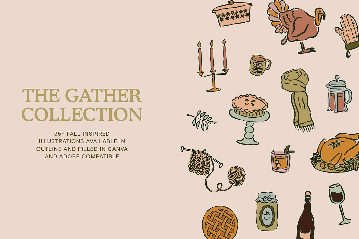 Gather Collection Illustration Pack, a Seasonal Illustration by Brighten Made (Photo 3 of 12)