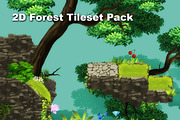2D Forest Tileset Pack, an Illustration by LudicArts (Thumbnail 1 of 5)