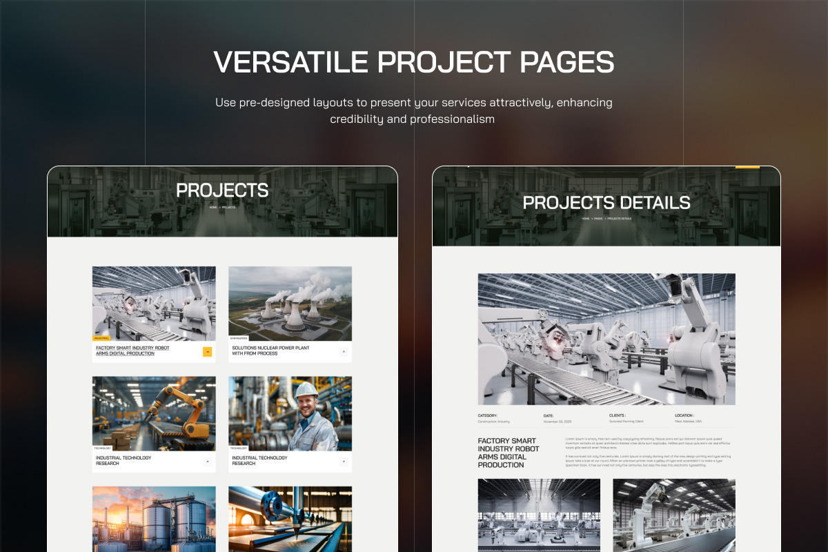 Instry – Industry & Factory Theme, a WordPress Template by Opal Wordpress Theme (Photo 5 of 7)