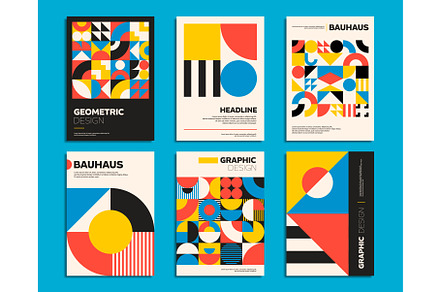 Geometric Bauhaus posters, an Illustration by Vector Tradition