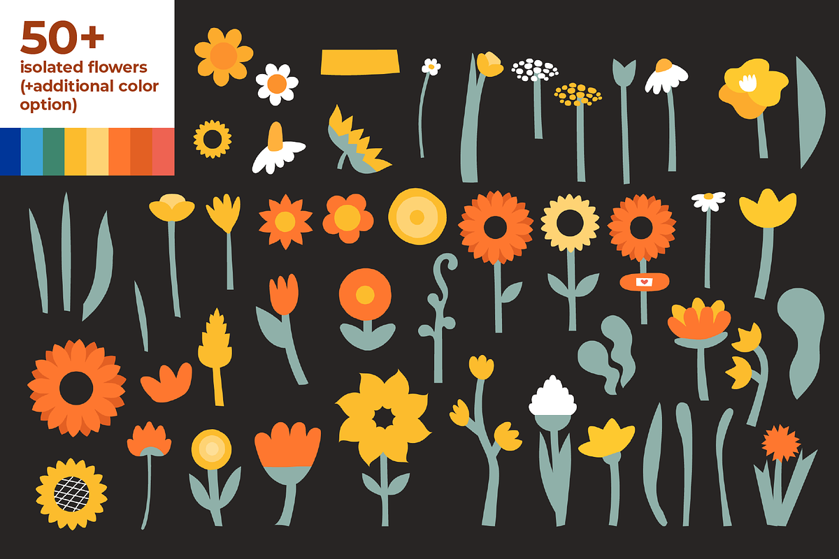 Blooming summer art set, a Decorative Illustration by Oliana Moroz (Photo 5 of 20)