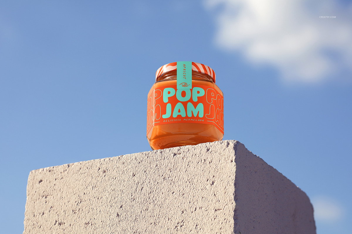 Persimmon Jam Jar Mockup Set, a Cups & Container Mockup by creatsy5 (Photo 7 of 12)