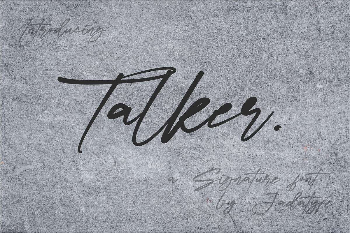 Talker Font, a Script Font by Jadatype.id (Photo 1 of 6)
