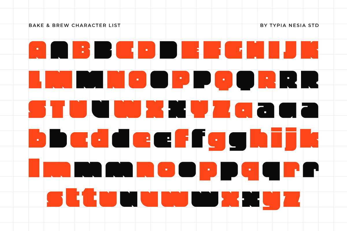 Bake & Brew - Modern Bold Chunky, a Sans Serif Font by Typia Nesia (Photo 2 of 14)