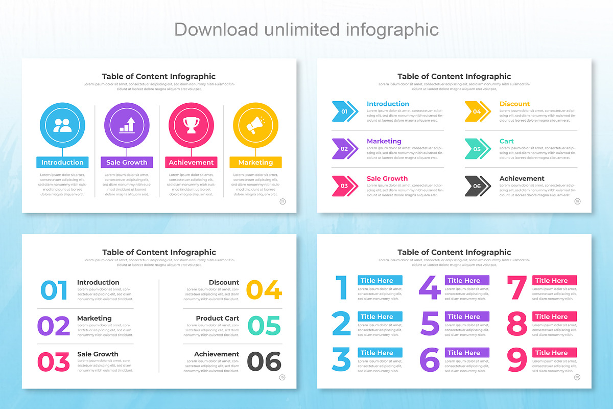 Table of contents Google Slide, a Templates & Theme by Mighty-Slide (Photo 6 of 7)