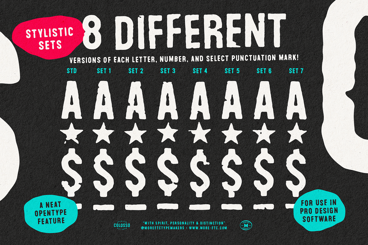Colosso Deci Display Font, a Sans Serif Font by More Etc. Studios (Photo 5 of 13)