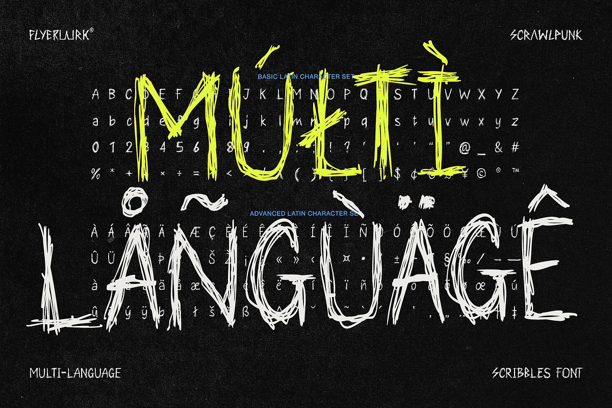 Scrawlpunk - Scribbles Font, a Handwritten Font by FLYERWRK (Photo 3 of 10)