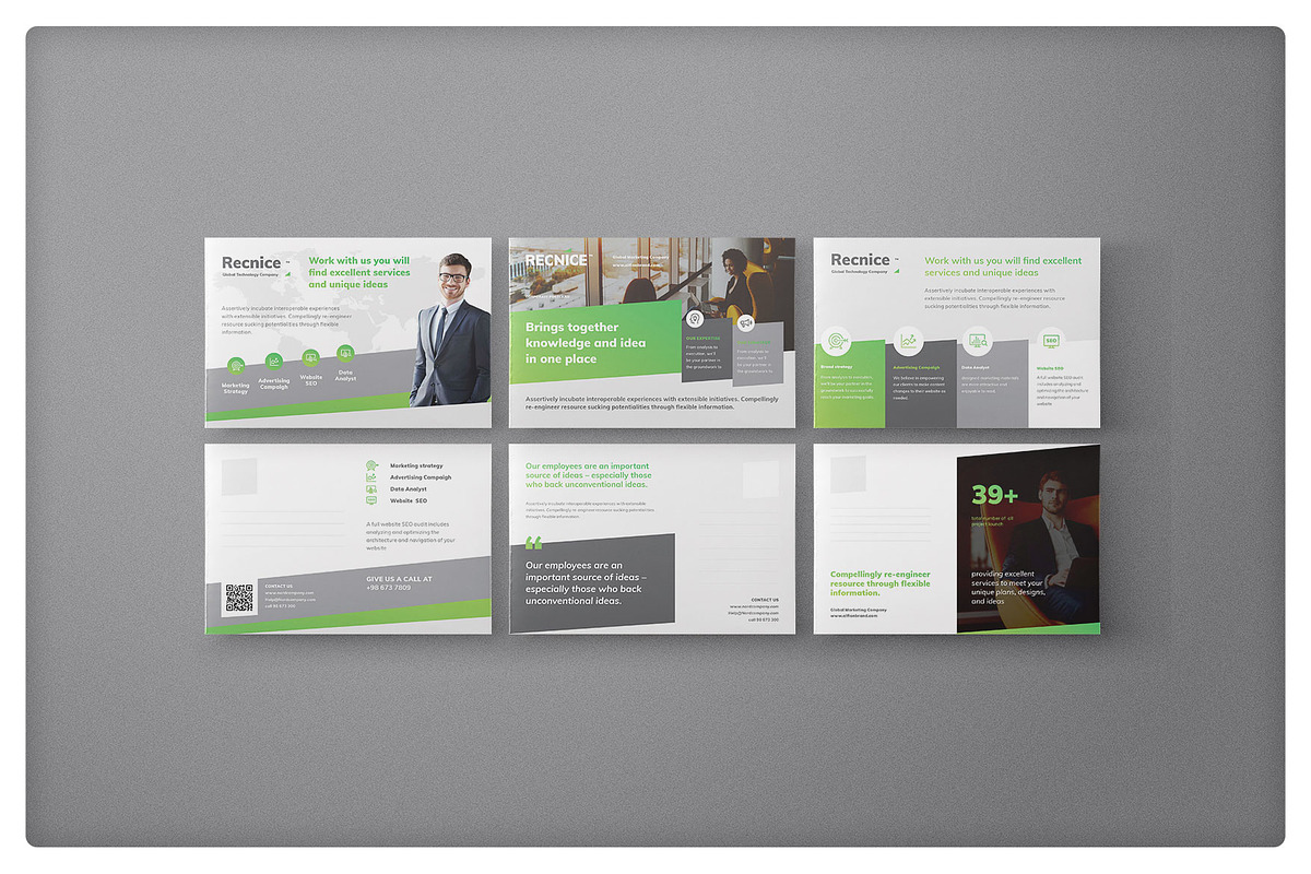 Business Postcard, a Stationery Template by Proonty