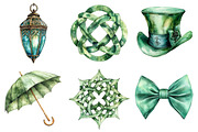 Watercolor St. Patrick's Day Clipart, a Seasonal Illustration by CitraGraphics (Thumbnail 6 of 6)