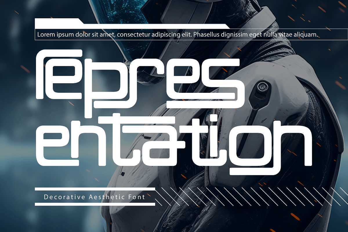 Decorative Aesthetic Futuristic Font, a Sans Serif Font by 177Studio (Photo 6 of 8)