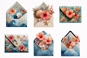 Whimsical Summer Envelope Clipart, an Illustration by DreamArtGraphic (Thumbnail 4 of 8)