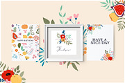 FLORAL GARDEN - clipart collection, a Texture Illustration by Spark Studio Brushes (Thumbnail 6 of 7)
