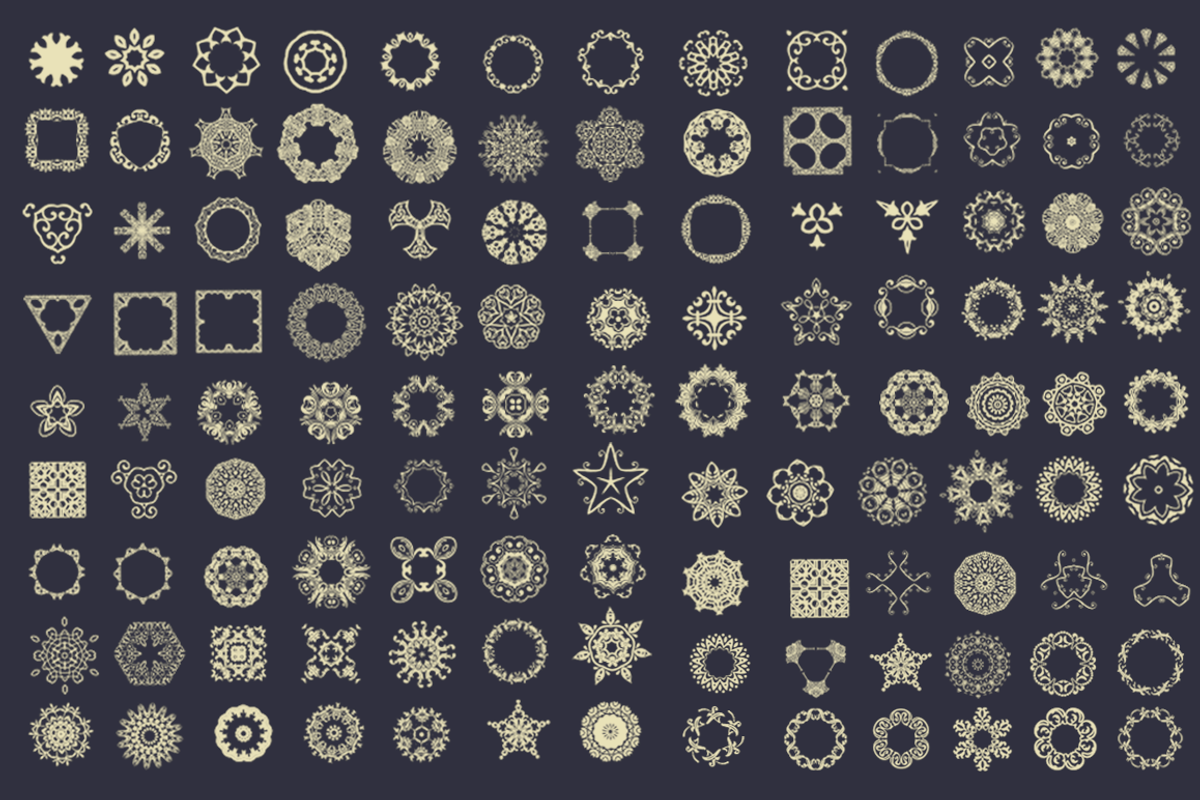 250 Decorative Round Shape and Brush preview 2