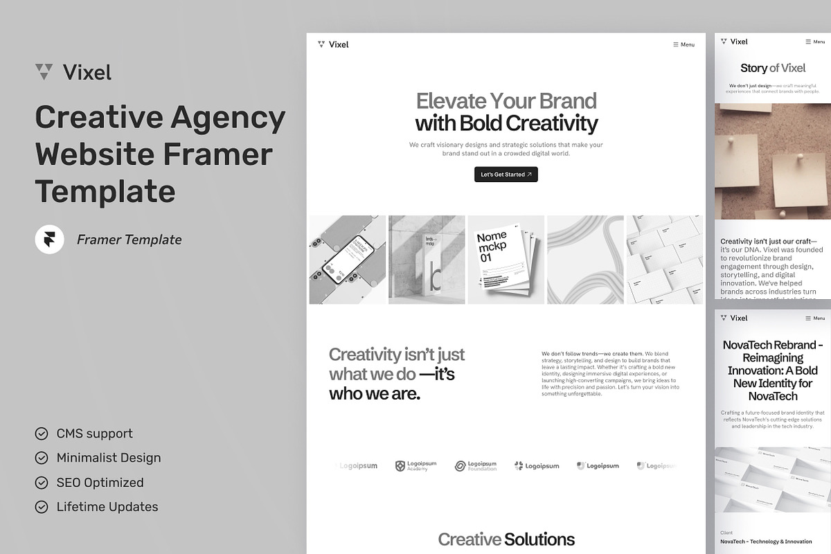 Vixel Creative Agency Website Framer