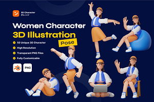 Women 3D Character Poses