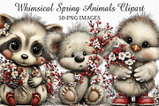 Whimsical Spring Animals Clipart, an Illustration by Craft Nest (Thumbnail 1 of 11)