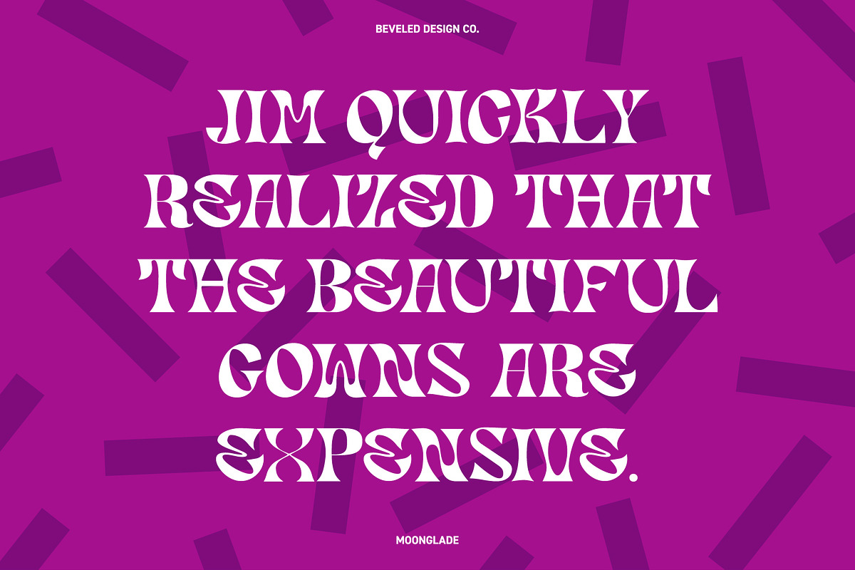 Moonglade | Retro Display Font, a Serif Font by Beveled Design Co. (Photo 6 of 11)