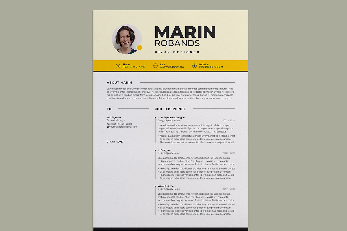 Clean Resume Template | Word & Canva preview 4