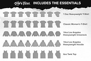Shaka Wear Essentials Mockup Bundle, a Hoody Mockup by Pixel Sauce™ (Thumbnail 2 of 6)