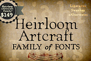 Heirloom Artcraft Family, a Serif Font by Baseline Fonts (Thumbnail 1 of 5)