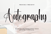 Autography | Script Font, a Handwritten Font by Scratchones (Thumbnail 1 of 8)