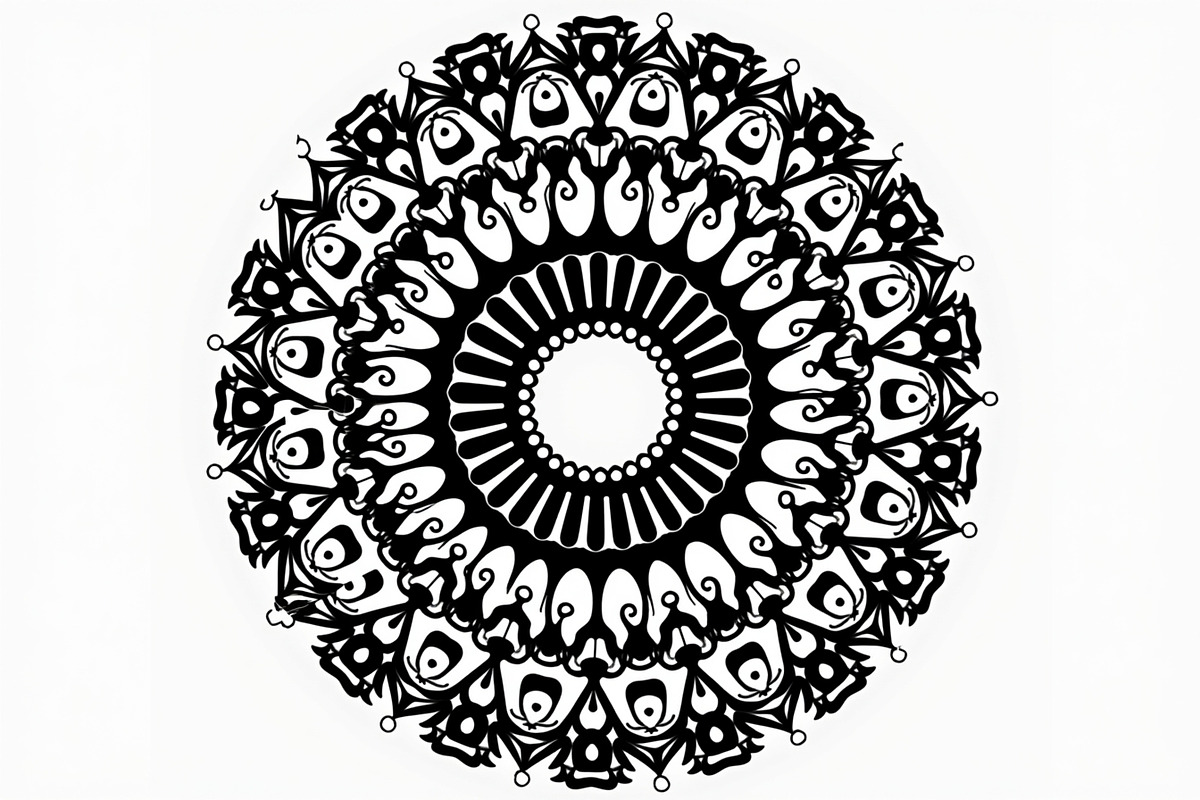 Decorative Mandala Vector Set, an Illustration by hafijul (Photo 8 of 9)