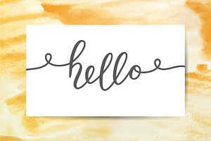 Hello, 5 Watercolor Cards